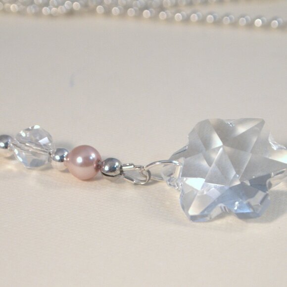 Flower Crystals Rear-View Mirror Charm Suncather - Picture 6 of 7